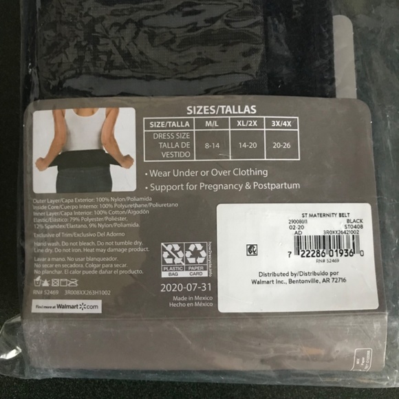 Secret Treasures Black Maternity Belt Adjustable Support Size XL/2X NWT - Picture 6 of 9